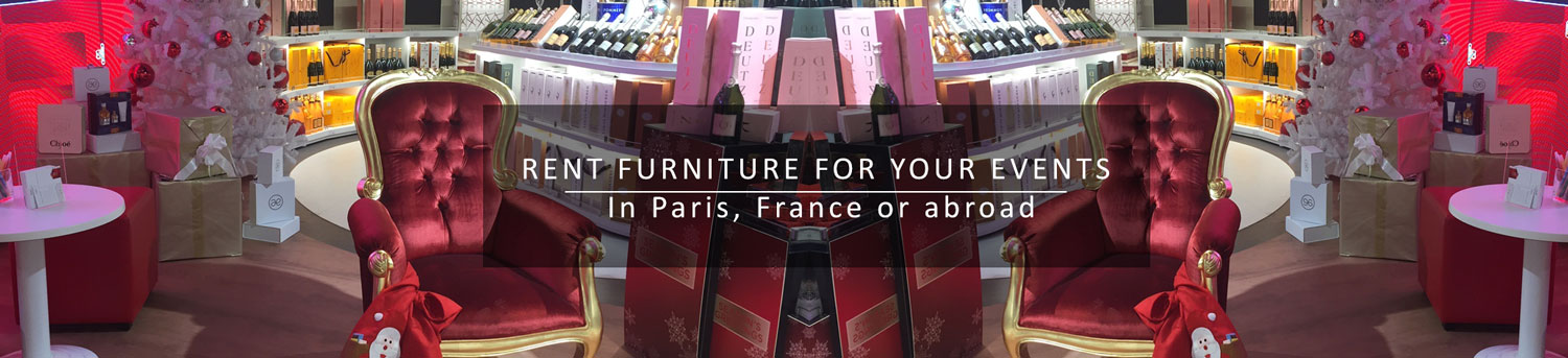 Location mobilier pour vitrine commerciale